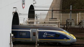 Un Eurostar près de Calais, France, Mars 2019