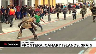Nesta cidade das Canárias, o carnaval é uma perseguição