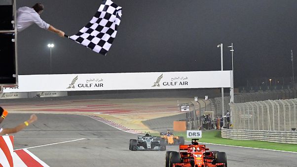 Sebastian Vettel wins last year's Bahrain GP Sebastian Vettel wins last year's Bahrain GP