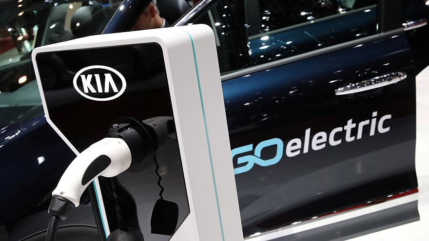 How Electric Cars Are Dominating The Geneva Motor Show Euronews A Charging Plug For An Electric Car In Geneva