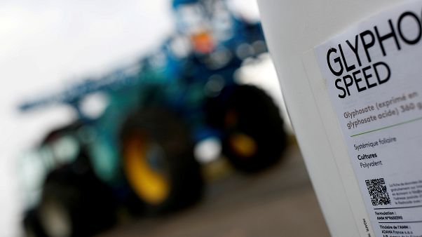 File picture: A can of glyphosate weedkiller is seen in front of a tractor File picture: A can of glyphosate weedkiller is seen in front of a tractor