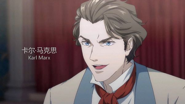 Karl Marx als glatt rasierter, romantischer Held