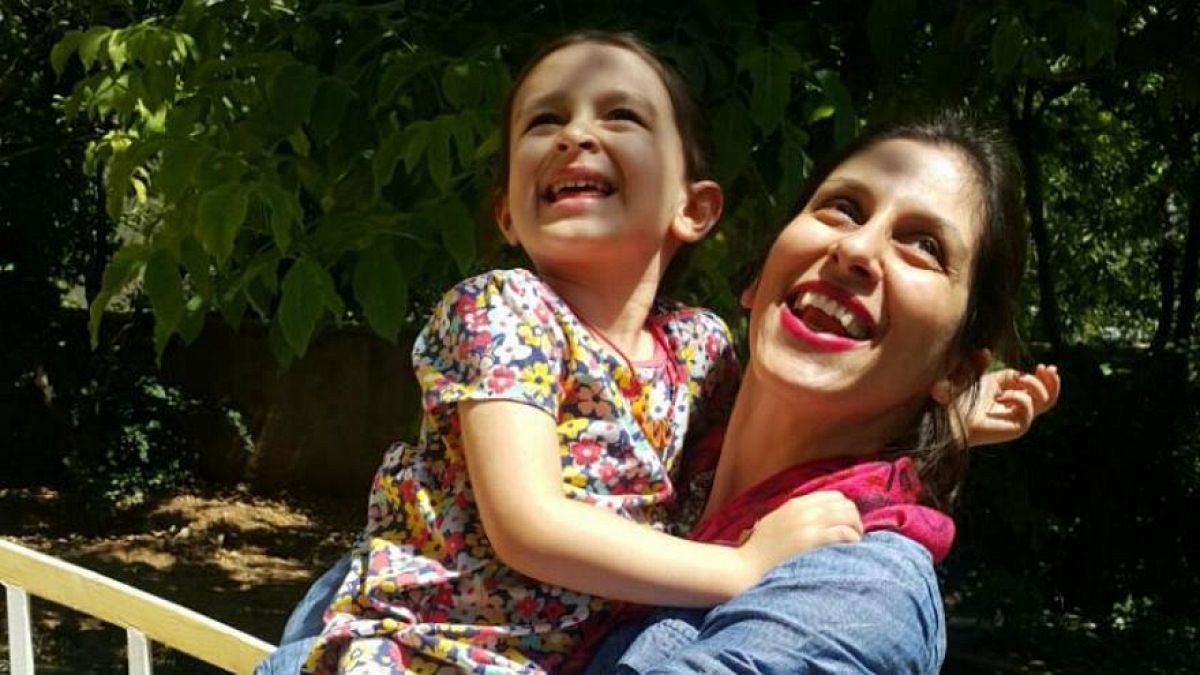 Nazanin with her daughter Gabriella during a temporary release from prison