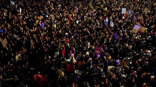 A nők jogaiért tüntettek Spanyolországban