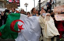 People protest against President Abdelaziz Bouteflika in Algiers, March 8.