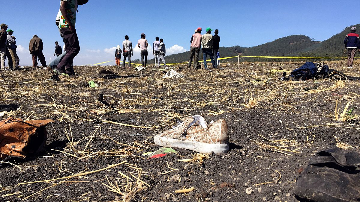 The scene of the Ethiopian Airlines plane crash, March 10, 2019