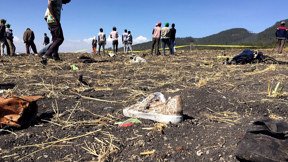 بقایای هواپیمای سقوط کرده خطوط هوایی اتیوپی