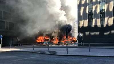 سوئد؛ انفجار یک اتوبوس در مرکز استکهلم