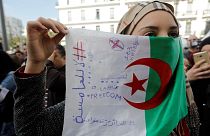 متظاهرة جزائرية ضد ترشح الرئيس بوتفليقة لولاية خامسة