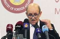 لو دريان خلال مؤتمر صحفي عقد في الدوحة سابقاً (أرشيف)