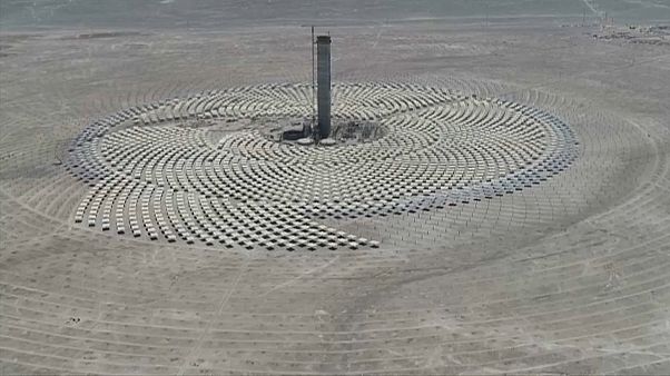 Imagen aérea de la planta Cerro Dominador Imagen aérea de la planta Cerro Dominador