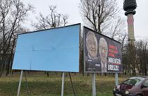 Hungary covers up some anti-EU posters during Manfred Weber's visit 
