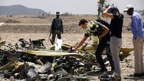 Sur le site du crash du Boeing d'Ethiopian Airlines, près d'Addis Abeba