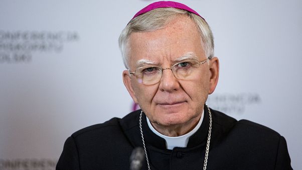 Archbishop Marek Jedraszewski attends a news conference in Warsaw Archbishop Marek Jedraszewski attends a news conference in Warsaw