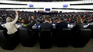 نمایندگان پارلمان اروپا در جلسه فصلی در استراسبورگ