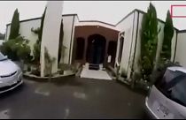 Captura de pantalla de uno de los terroristas conduciendo por Christchurch