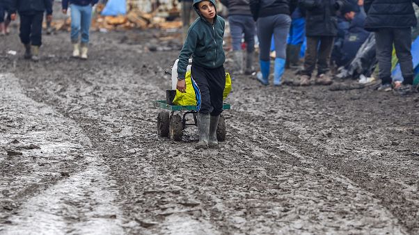 A young migrant near Calais, France, February 3, 2016. A young migrant near Calais, France, February 3, 2016.