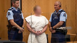Brenton Tarrant in court - authorities ordered his face not be shown