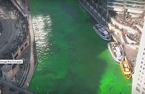 Aziz Patrick gününde Chicago Nehri yeşile boyandı