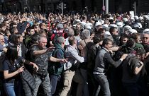 Ocupan la televisión estatal serbia