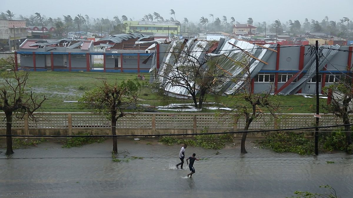 صورة لإعصار إيداي في موزمبيق