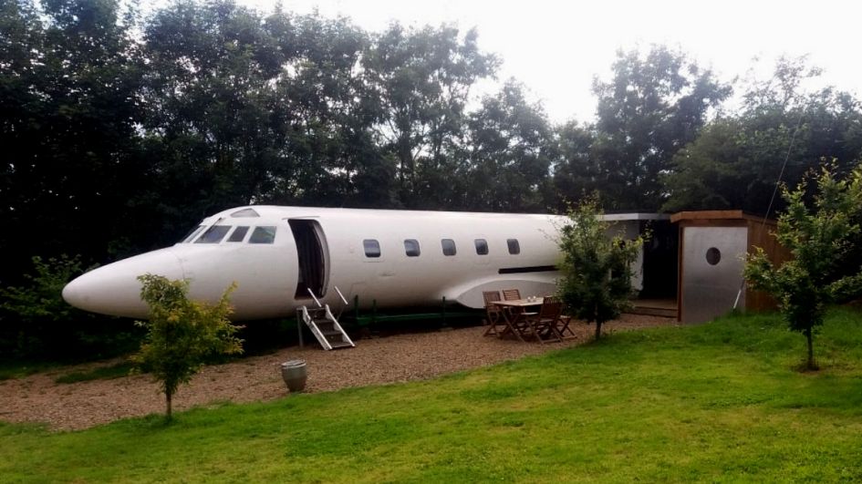 Stay in a repurposed private plane, yurt or spaceship