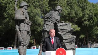 الرئيس التركي في جنق علقة احتفالاً بالذكرى 104 لحرب جنق علقة