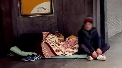 Kampf der grassierenden Obdachlosigkeit in Europa