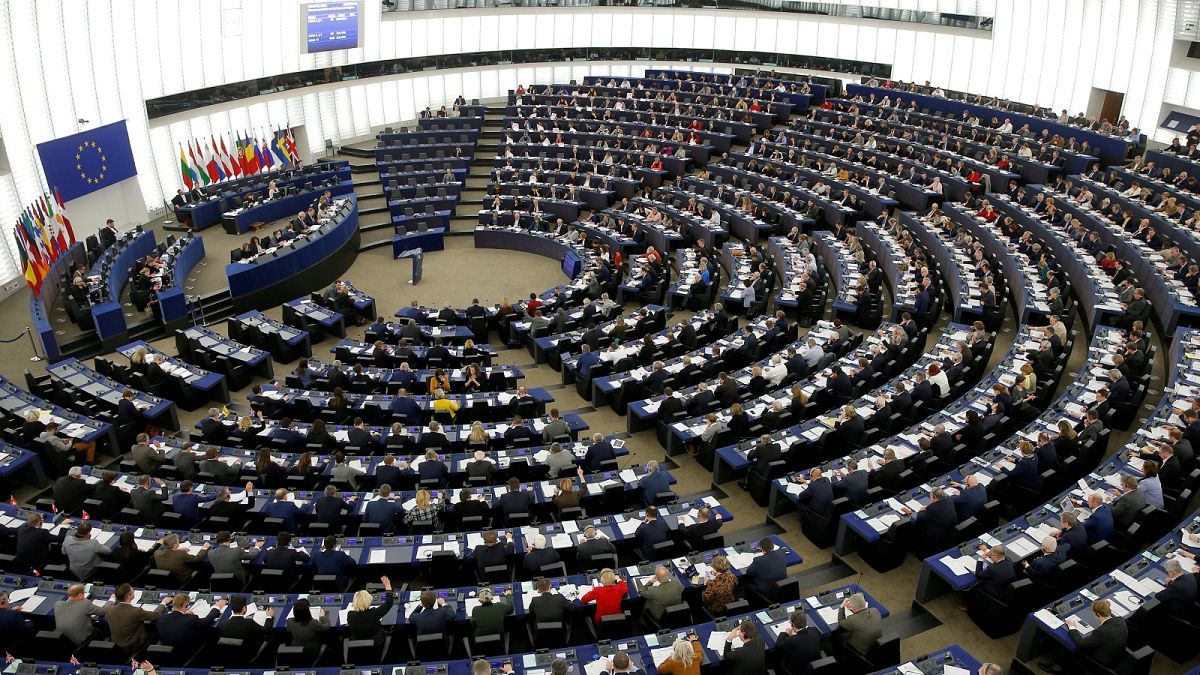 Members of the European Parliament in session in Strasbourg, France