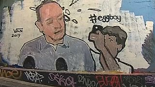 نقاشی دیواری از پسر تخم‌مرغی در استرالیا 