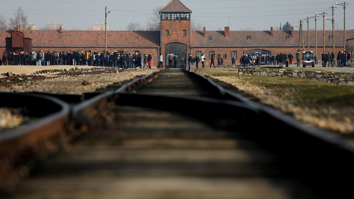 El antiguo campo de concentración Auschwitz II-Birkenau en Polonia. 