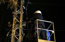 Nicolae Robu cutting telecommunications cables.