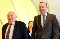 Joseph Daul az EPP elnöke és Manfred Weber az EPP csúcsjelöltje