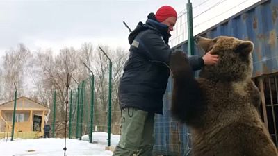 Russian pilot has a pet not everyone can bear