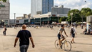 A general view of Berlin's Alexanderplatz, where the fight took place.