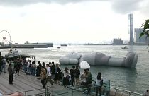 تولید عروسک بادی ۳۷ متری برای آرامش هنگ کنگی‌ها