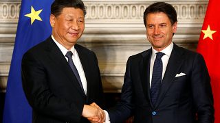 Çin Devlet Başkanı Şi Cimping ve İtalya Başbakanı Giuseppe Conte