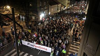 تظاهرات در صربستان و مونته‌نگرو برای برقراری دموکراسی