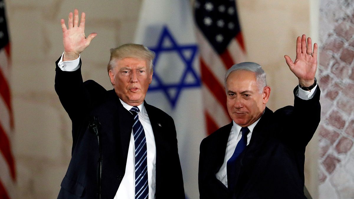رئيس الوزراء الإسرائيلي بنيامين نتنياهو  والرئيس الأمريكي دونالد ترامب