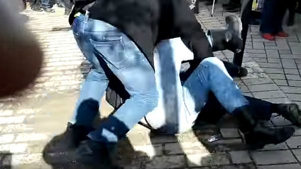 'Threatening man' apprehended after approaching Finnish foreign affairs minister at rally 'Threatening man' apprehended after approaching Finnish foreign affairs minister at rally