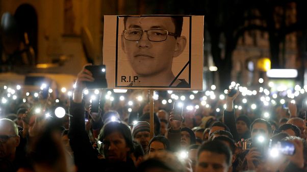 Rally marking the first anniversary of the murder Jan Kuciak Rally marking the first anniversary of the murder Jan Kuciak