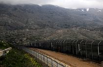 FILE PHOTO: Fences are seen on the ceasefire line between Israel and Syria