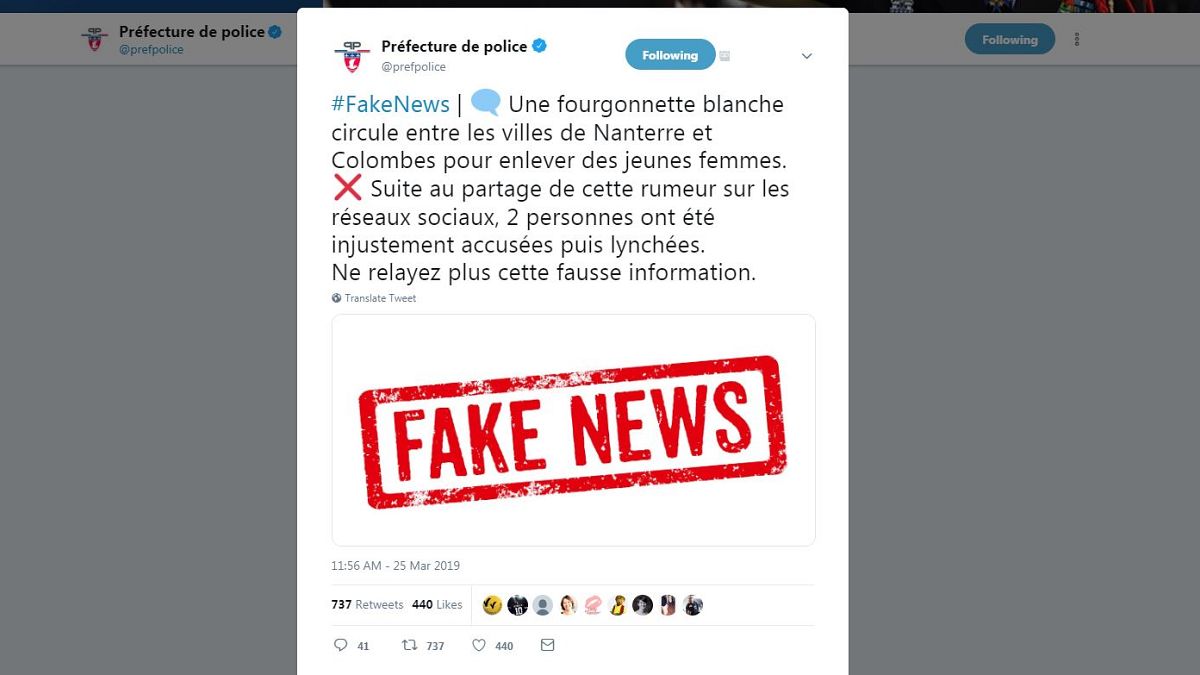 Capture d'écran Twitter Préfecture de police de Paris
