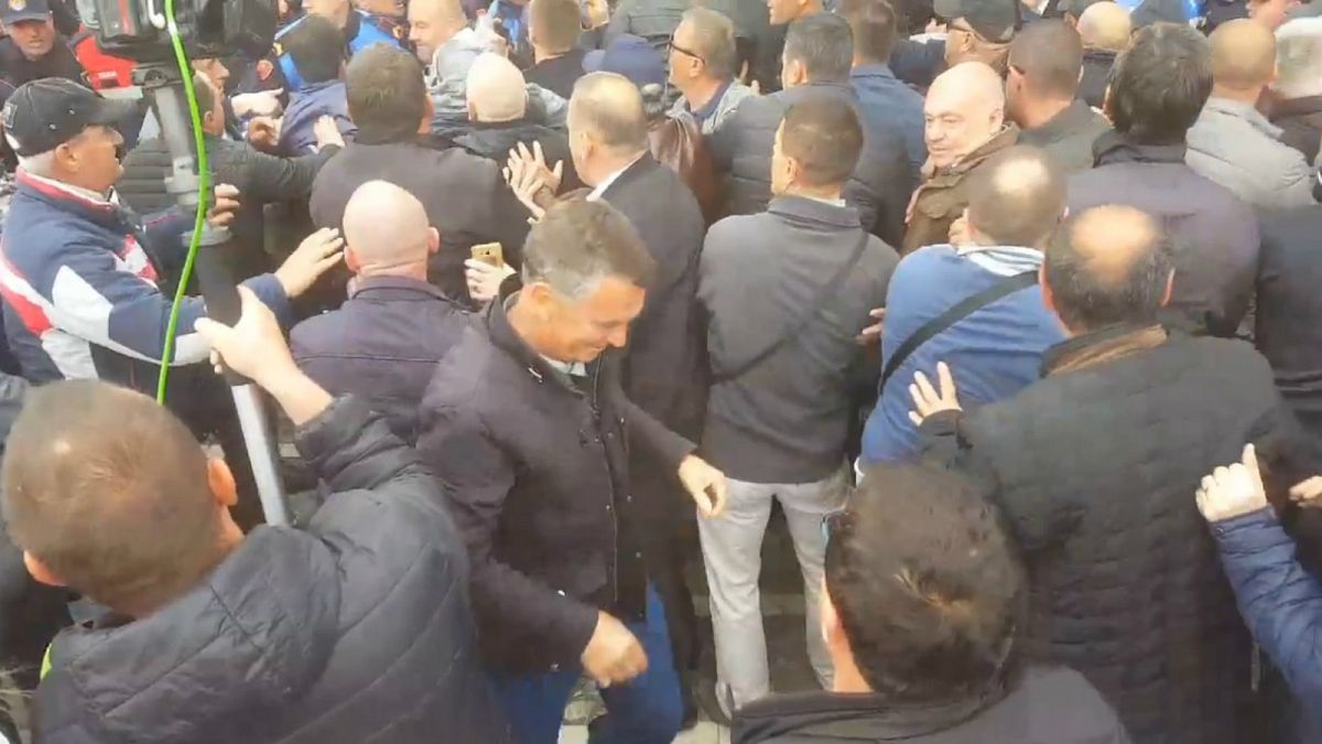 Albanian protesters try to storm parliament building in Tirana
