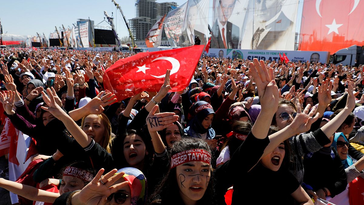 Millet İttifaki'nın Ankara yerel seçim mitinginde bir kare