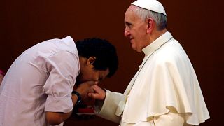 The reason why the pope refused that people kiss his hand