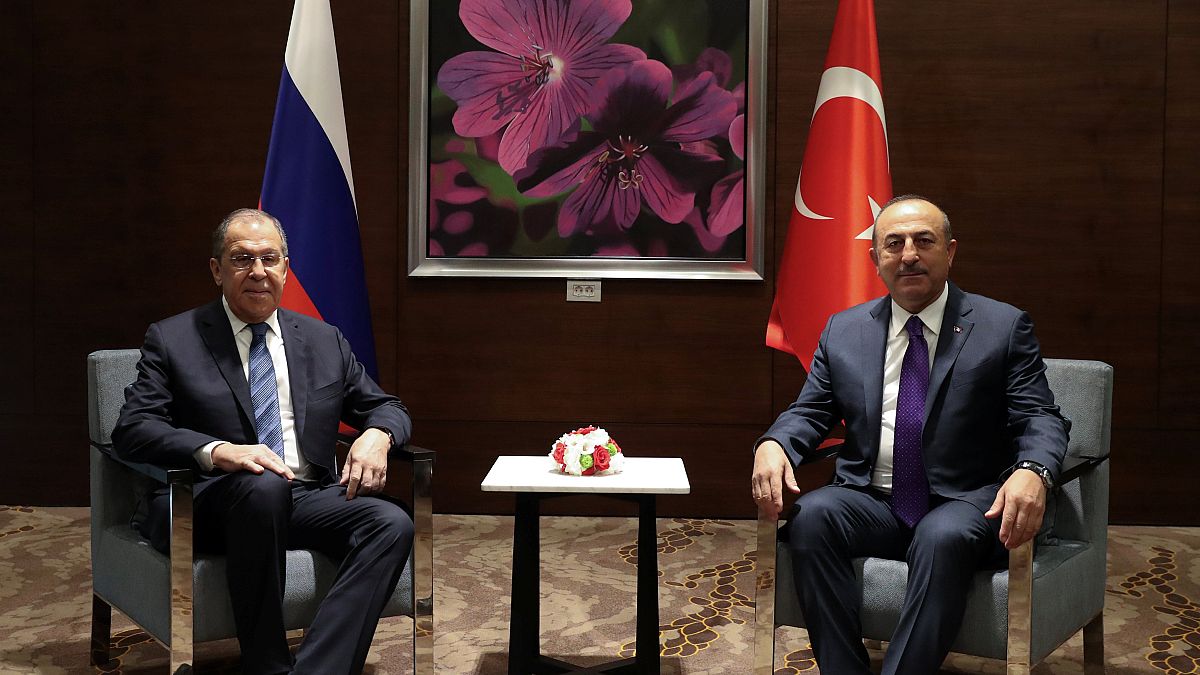 Rusya Dışişleri Bakanı Sergey Lavrov Türk Dışişleri Bakanı Mevlüt Çavuşoğlu