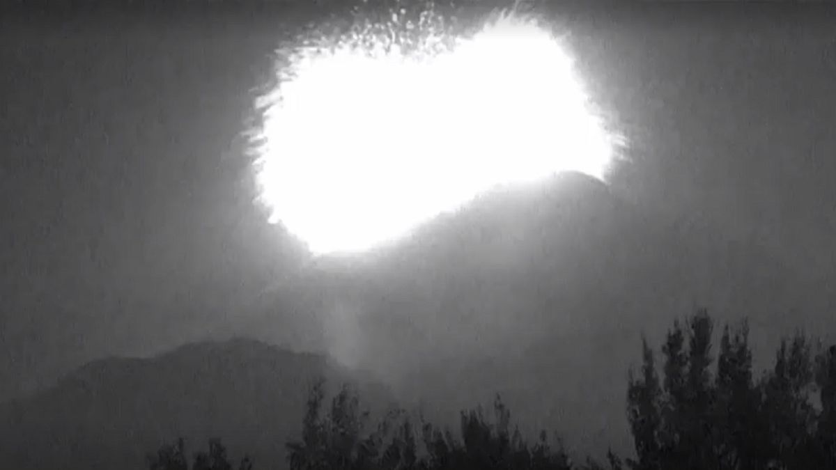 Dramatic video shows moment Mexico's Popocatepetl volcano erupted
