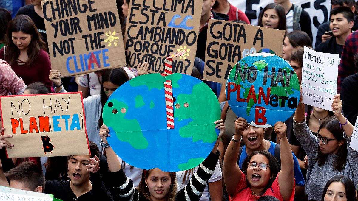 Manifestación por el planeta en Valparaíso, Chile. 15 de marzo 2019. 