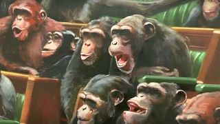 Banksy's 'Devolved Parliament' of chimps back on show in time for Brexit